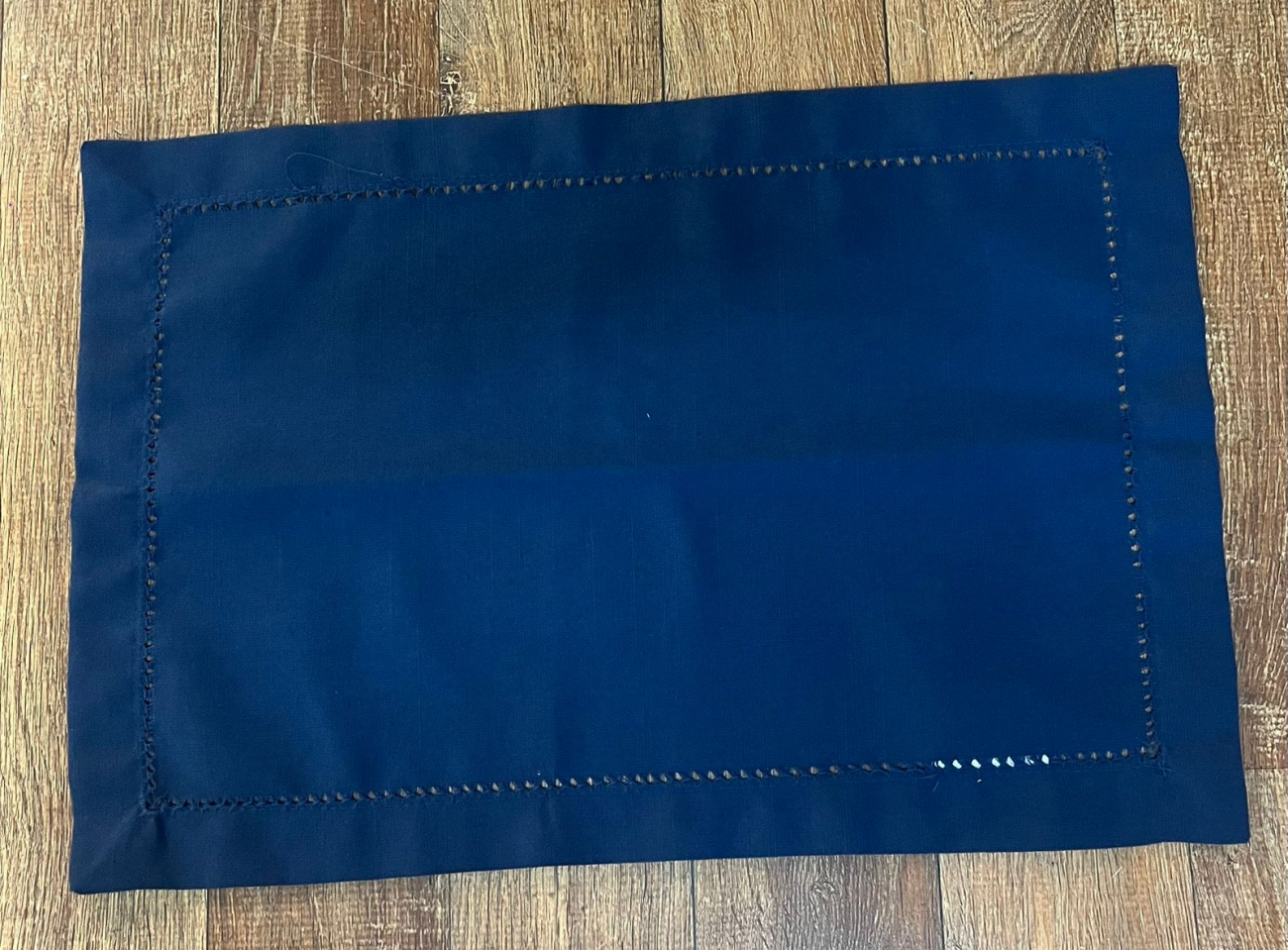 Jogo americano retangular ajour navy azul marinho