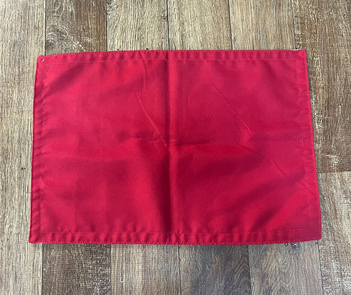 Jogo americano retangular vermelho 