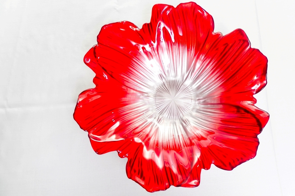 Saladeira Vermelha Flor Funda - Vylux