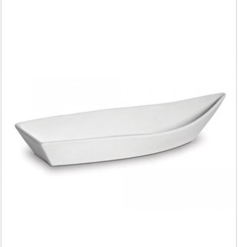 Barca de Porcelana Branca 49cmx18cm