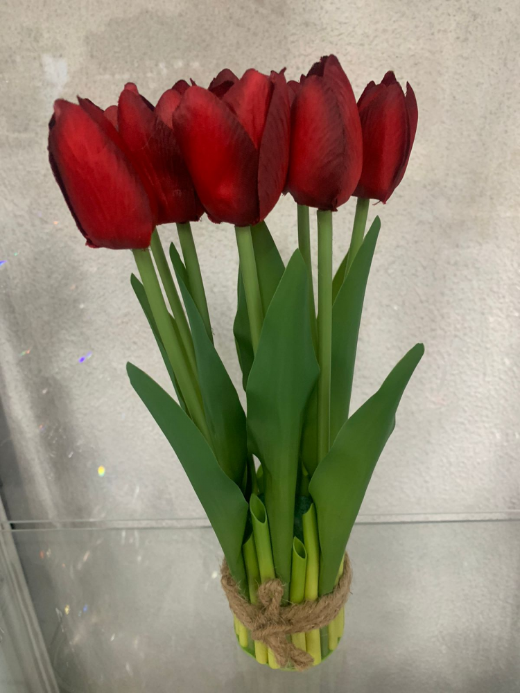 Tulipa flor vermelha gd (12 un)