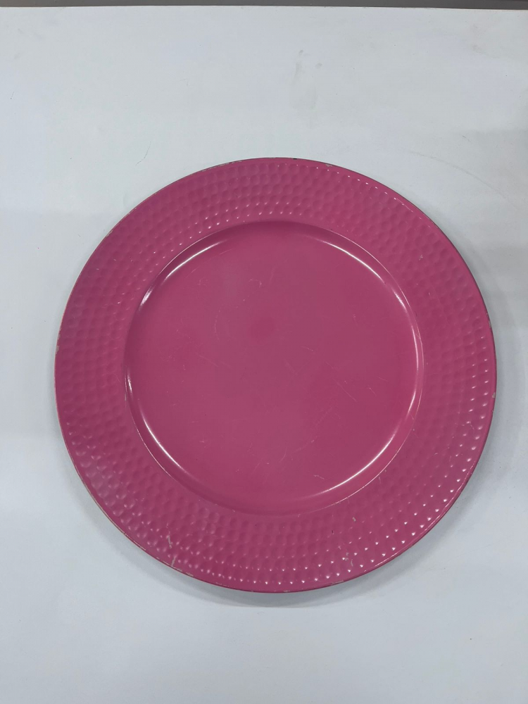 Sousplat rosa chicelte bolinha