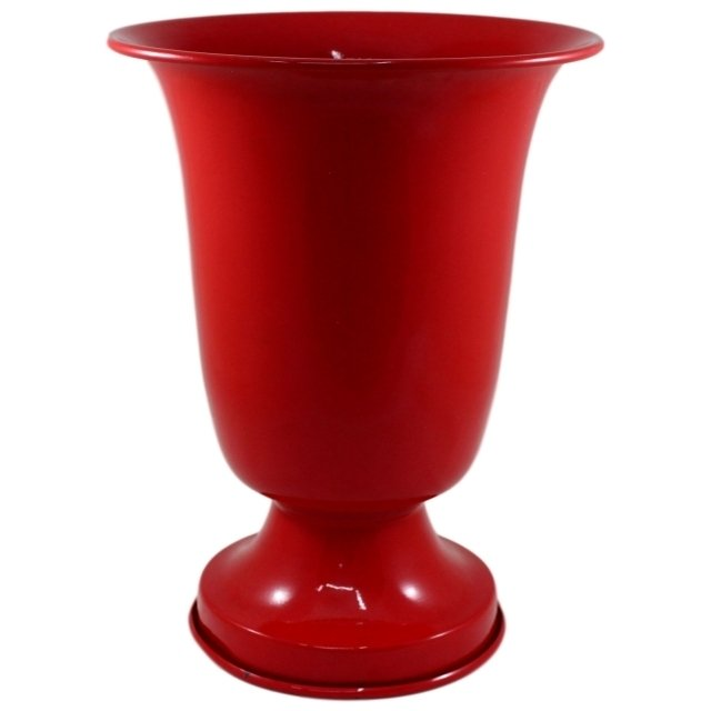 vaso tulipa metal vermelho pequeno