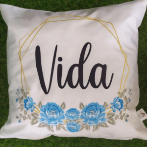 ALMOFADA BRANCA PALAVRA VIDA