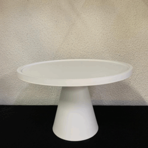 SUPORTE REDONDO MDF C/PÉ METAL BRANCO PQ 22X15