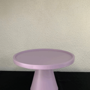 SUPORTE REDONDO MDF C/PÉ METAL LAVANDA MD 26X18