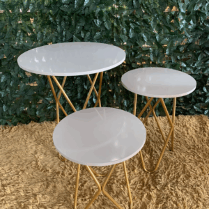 MESA ESTRELA MDF FENDI C/PE DOURADO GD 65X77