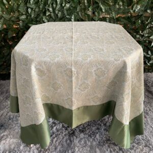 TOALHAS QUADRADAS BARRADAS VERDE AZEITONA ESTAMPADA 1,80MTS