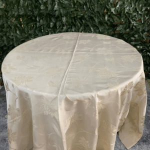 TOALHA REDONDA 2,80MTS (6/10) BEGE FLORAL