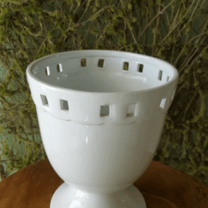 VASO CALICE PORCELANA BRANCO CLEAN M  19 ALT/15 DIAM