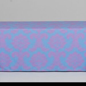 TOALHA BANQUETE AZUL E ROSA MEDALHAO