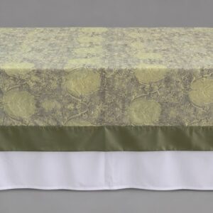 TOALHA DE BANQUETE COBRE MANCHA VERDE MUSGO BARRADA