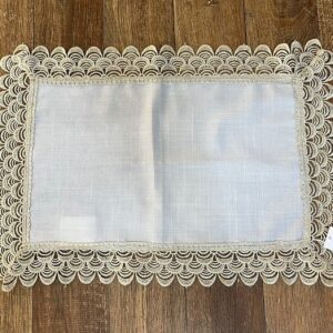 JOGO AMERICANO INDONESIA OURO C/PONTA GUIPIR NUDE 35X50