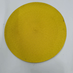 JOGO AMERICANO DE FIBRA REDONDO AMARELO