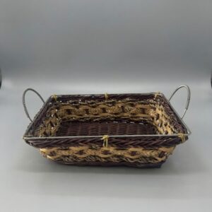 CESTA DE VIME. COD 01 - RETANGULAR COM ALCA 27X22
