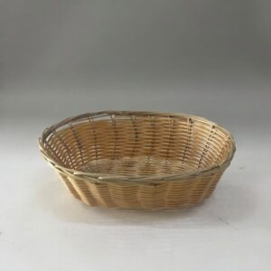 CESTA DE VIME OVAL MARFIM CLARA PQ 23 CM