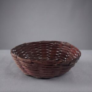 CESTA DE VIME OVAL FUNDA ESCURA PQ 27CM DIAM