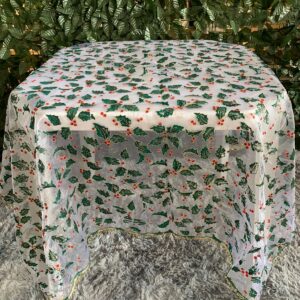 TOALHA QUADRADA NATALINA N.10 VOIL VERDE