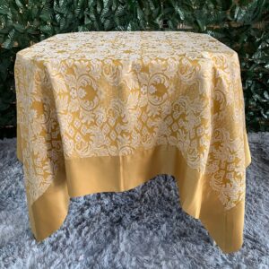 TOALHAS QUADRADAS BARRADAS OCRE ESTAMPADA 1,80MTS