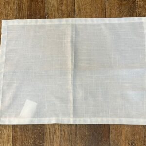 JOGO AMERICANO RETANGULAR BRANCO LINHO 35X50