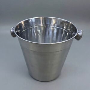 BALDE DE GELO C/ALÇA BOTÃO MD DE INOX