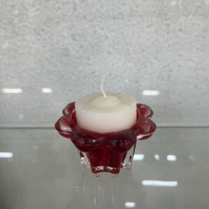 CASTICAL MINI DE VIDRO VERMELHO  6 C X 5 ALT