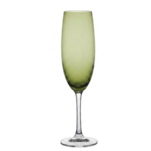 TACA CHAMPANHE BOHEMIA CRISTAL VERDE MUSGO 220 ML