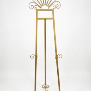 CAVALETE DOURADO DECORADO (ALTURA 1,62)