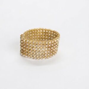 PORTA GUARDANAPO STRASS DOURADO