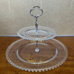 SUPORTE 2 ANDARES DE VIDRO BOLINHA