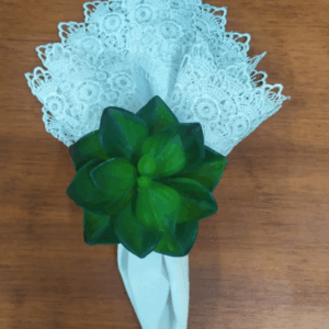 PORTA GUARDANAPO SUCULENTA VERDE