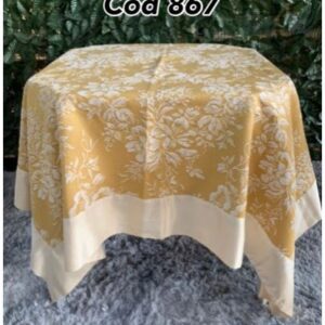 TOALHAS QUADRADAS BARRADAS MARFIM ESTAMPADA 1,80MTS