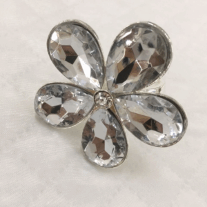 PORTA GUARDANAPO FLOR METAL INOX