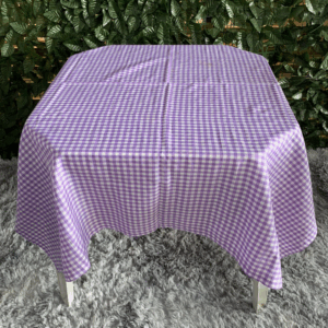 TOALHA QUADRADA 1,50MTS XADREZ LILAS