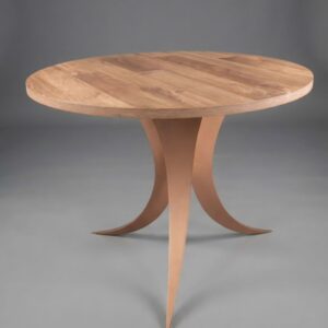 MESA REDONDA RUSTICA COM PÉ COBRE MD (80 CM DIAM/80 ALT)