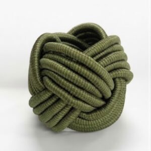 PORTA GUARDANAPO CORDAS VERDE MUSGO