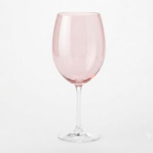 TACA AGUA ROSA CRISTAL COLIBRI BOHEMIA 580 ML