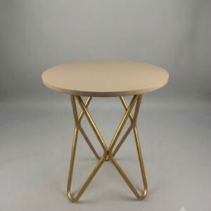 MESA ESTRELA MDF FENDI C/PE DOURADO PQ 45X53
