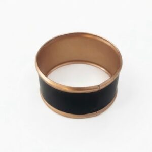 PORTA GUARDANAPO METAL ROSE GOLD C/PRETO