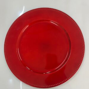 SOUSPLAT VERMELHO BORDA BOLINHA