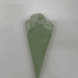 GUARDANAPO VERDE BEBÊ C/BORDA BRANCA 45X45