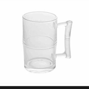 CANECA P/CHOPP E CERVEJA ALÇA BAMBU DE VIDRO 430 ML
