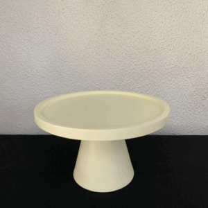 SUPORTE REDONDO MDF C/PÉ METAL AMARELO BB PQ 22X15