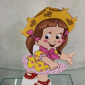 DISPLAY JUNINO DE MESA ROSINHA 30 CM