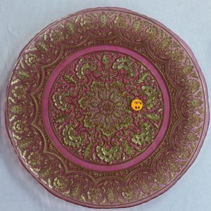 SOUSPLAT REALEZA ROSA DE VIDRO