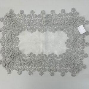 JOGO AMERICANO RETANG PRATA C/GUIPIR 44X32