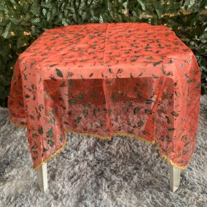 TOALHA QUADRADA NATALINA VOIL N.11 VERMELHA