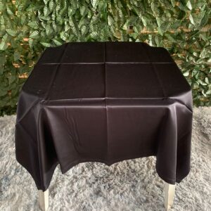 TOALHA QUADRADA 1,50MTS PRETA CETIM