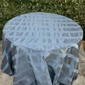 TOALHA REDONDA 2,80MTS (6/10) AZUL JEANS LISTRADO