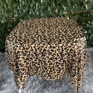 TOALHA QUADRADA 1,50MTS ONCA DOURADA CETIM